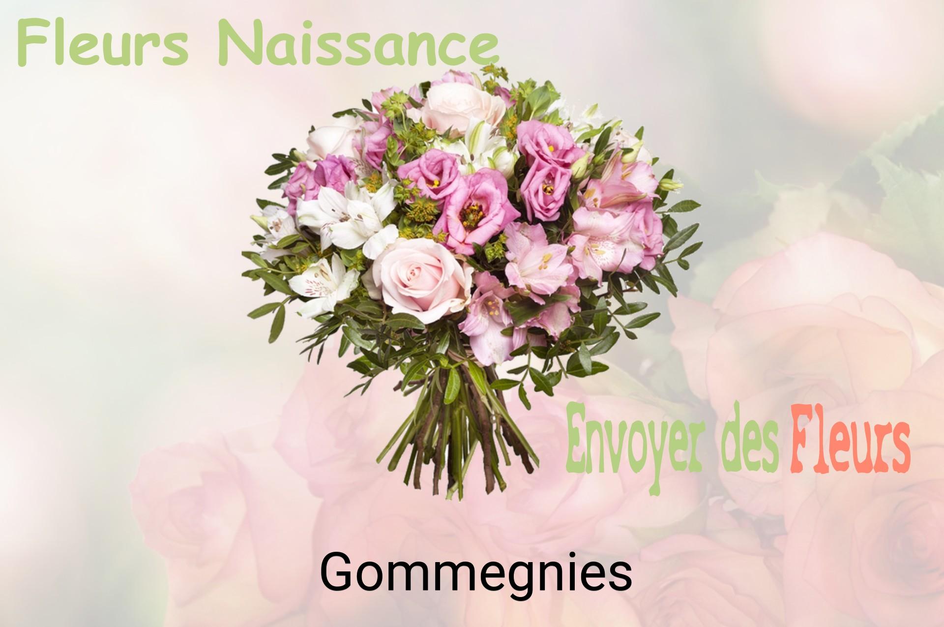 Bouquet de fleurs de naissance livré à Gommegnies