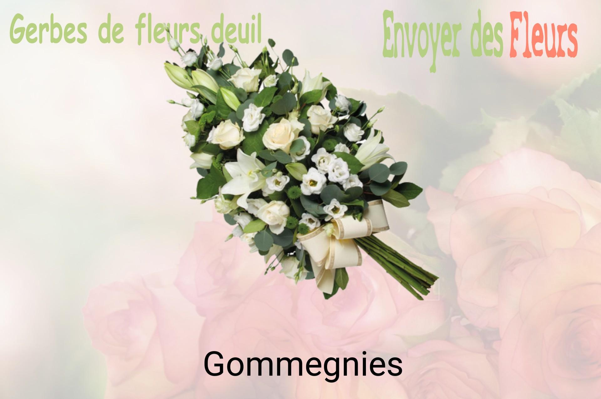 Gerbe de fleurs de deuil livrée à Gommegnies